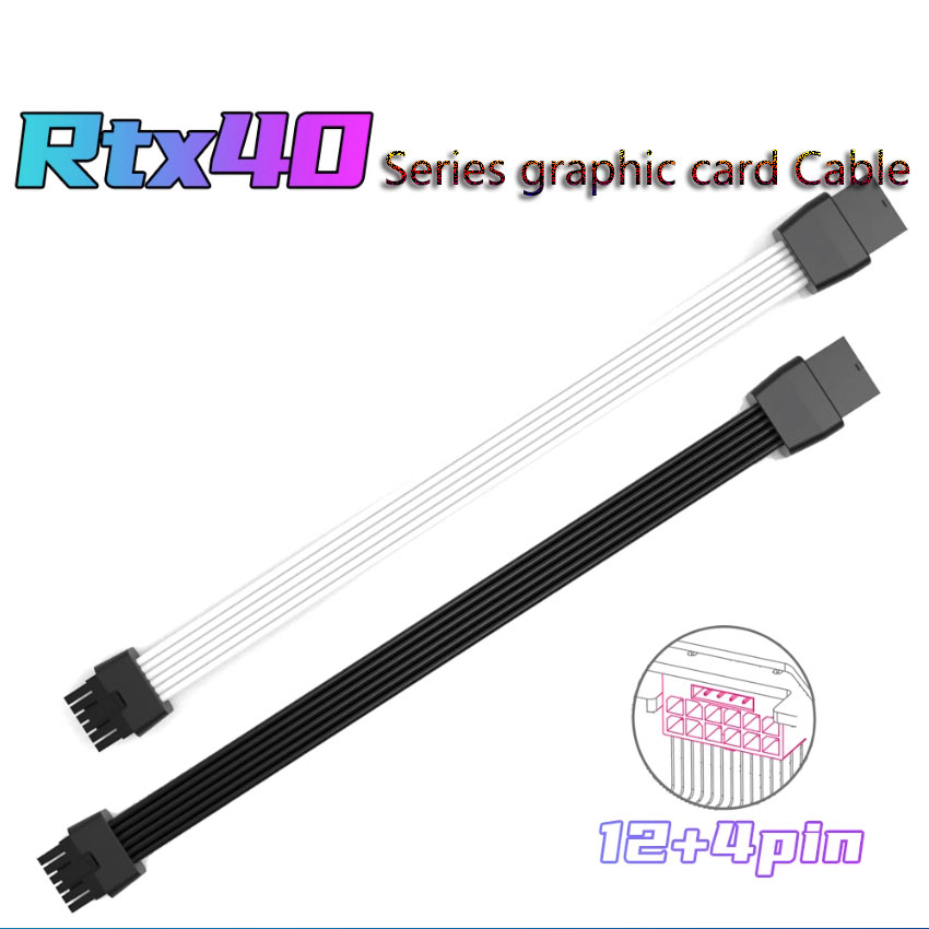 Pcie Extension Cable - Siyah beyaz 600W 12VHPWR erkek kadın